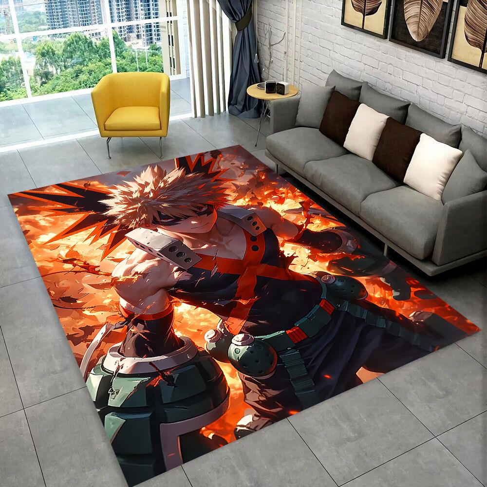 3D Cartoon My Hero Academia Deku Bakugou  Anime Carpet Rug for Living Room Bedroom Home Sofa Decoration,kids Non-slip Floor Mat