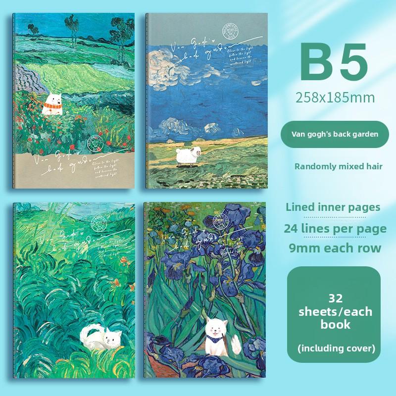 Cute Cartoon B5 Notebook Student Thickened Notepad Sewing Soft Surface Copy Car Line Book Horizontal Line Office A5 Book