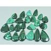 380Cts. Green Malachite Pear Cabochon Loose Natural Gemstone 23 Pcs Lot C-3076