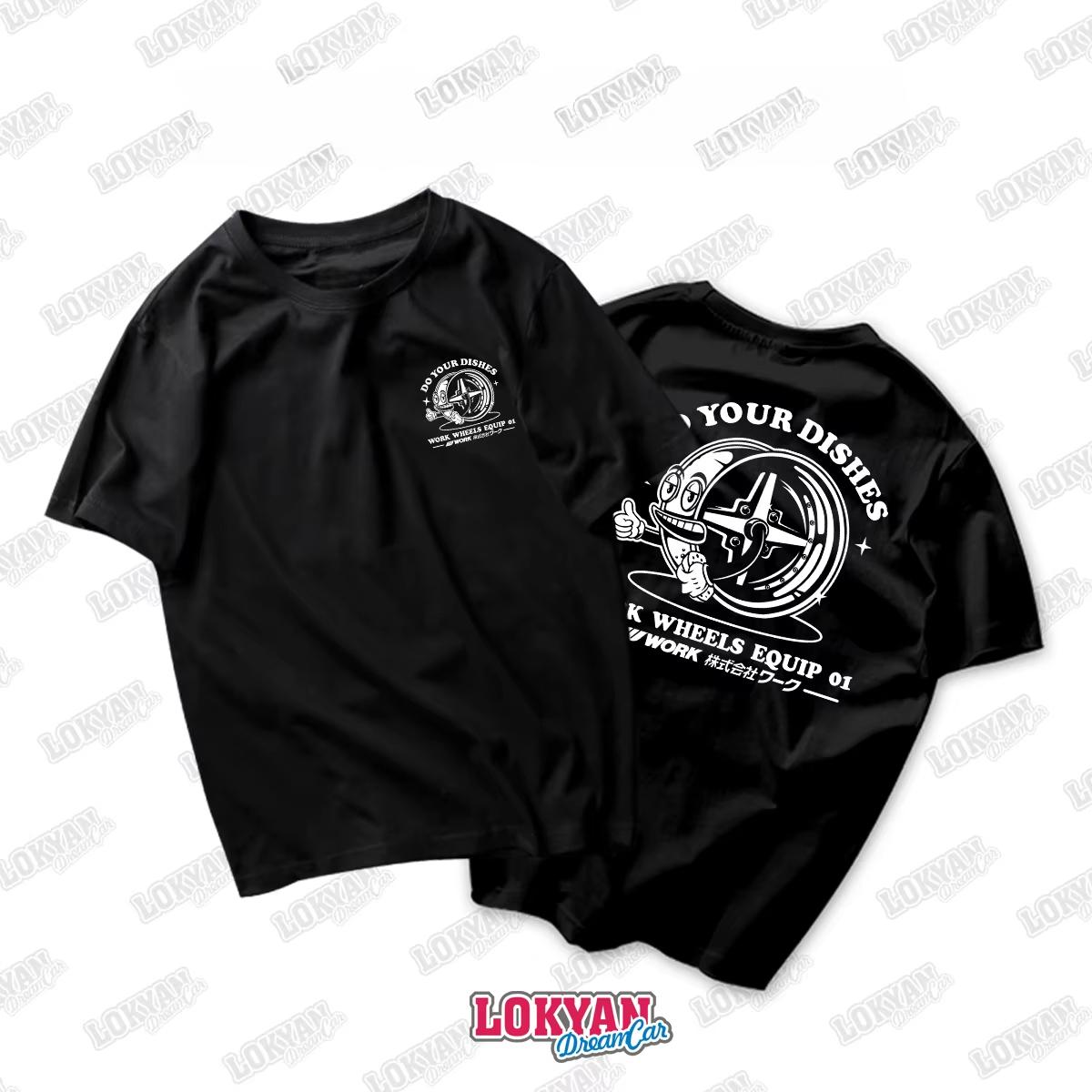 

Keeping Wheels Snail Wheels Fun Cartoon Printed Short Sleeve Motorcycle Graphics Breathable Sweatwear Trendy Cotton 4XL