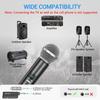 Wireless Microphone Karaoke Dual Handheld Dynamic Microphone with Rechargeable Receiver for Wedding Party Speech Church Club