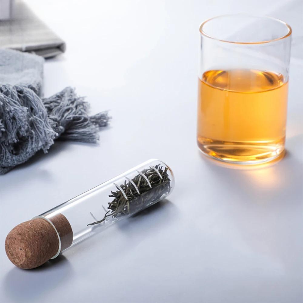 Glass Tea Brewer Creative High Borosilicate Transparent Glass Tea Strainer New Test Tube Tea Strainer Filter Teaware Accessories