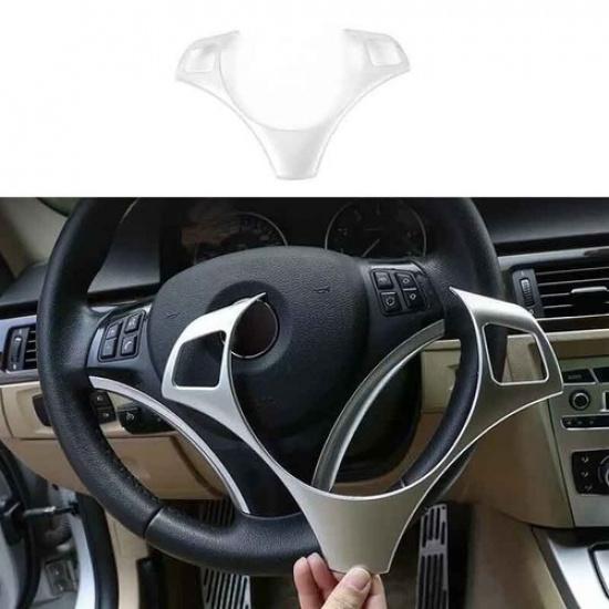 Steering Wheel For BMW 3-Series E90 Cover Trim 2005-12 Border Strip Matte Silver
