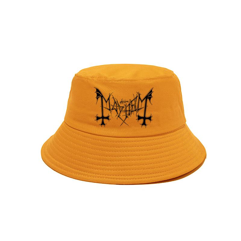 Mayhem Death Bucket Hat Cap Unisex Women Unisex Panama Cap Outdoor Summer Adjustable Mayhem Bob Caps