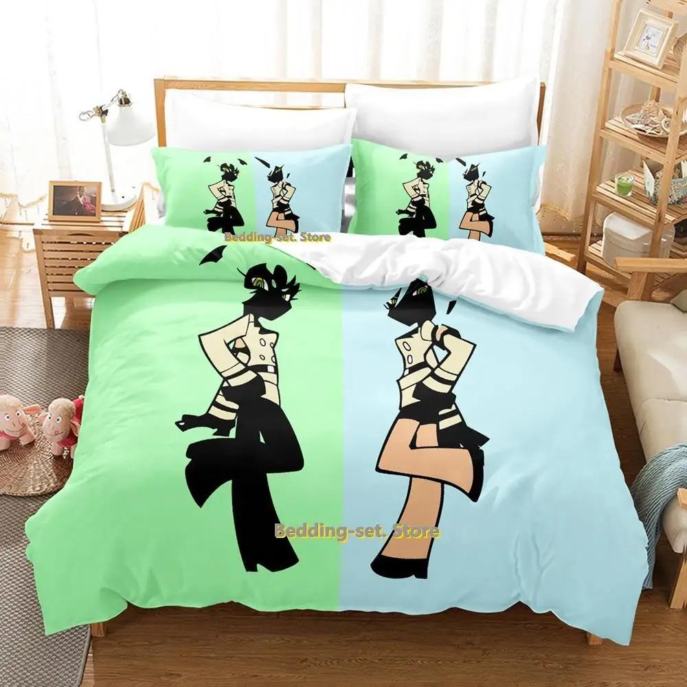 Anime Print Panty Stocking Bedding Set Single Twin Full Queen King Size Duvet Cover Bed Sheet Set for Adult Kid