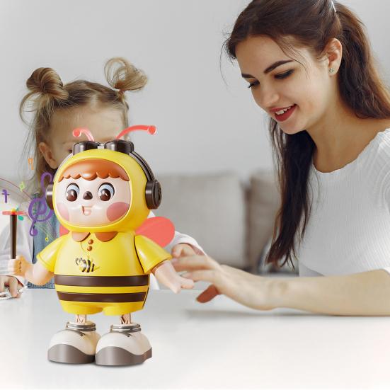 Electric Singing Dancing Bee Toy with LED Light Music Kids Walking Bee