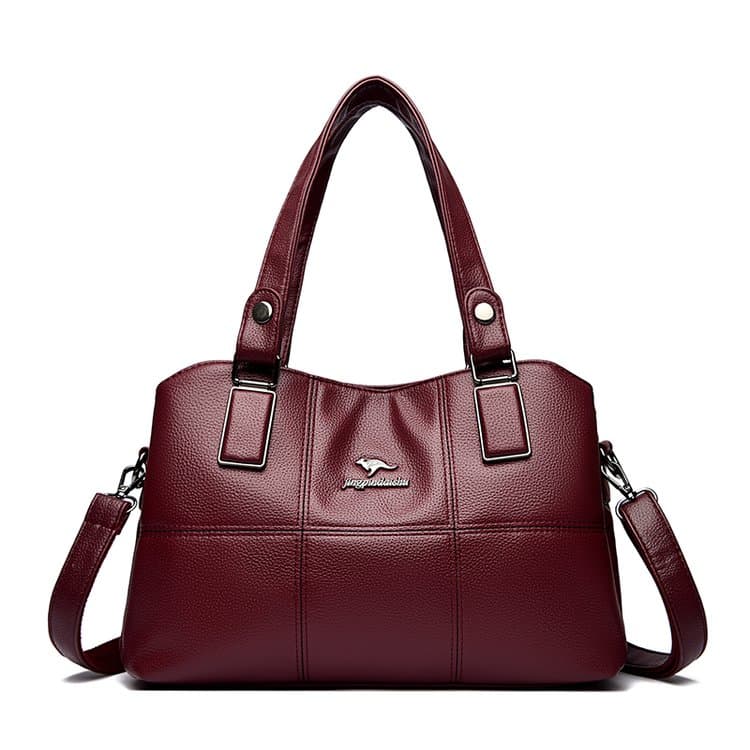 Soft Leather Splicing Large-capacity Handbag Women's Shoulder Bag