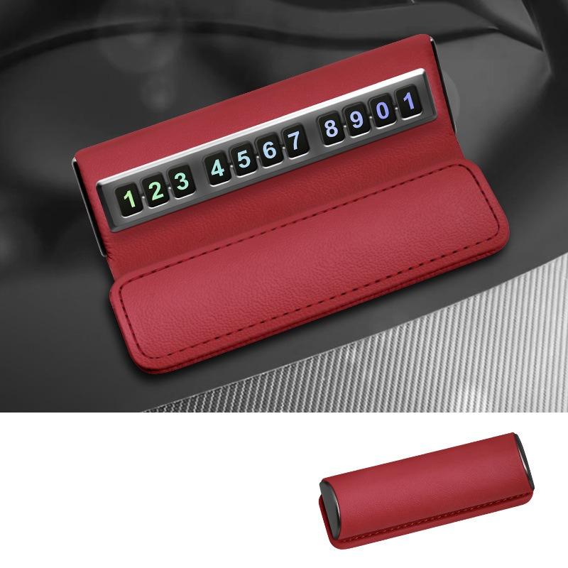 

Phone Number Card Plate Telephone Number Car Temporary Parking Card Automobile Phone Numbers Plate Car Park Stop червоний