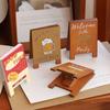 1 pièce Mignon support photo en bois Décoration de bureau Support pour post-it Fournitures de bureau porte-cartes de visite