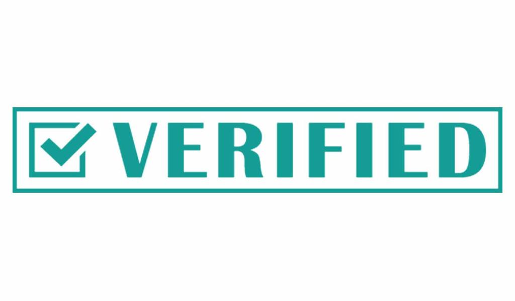 Printtoo Verified Self Inking Rubber Stamp Pre-Inked Office Stamp- Home Office Business Stationery, Black- 42 x 9
