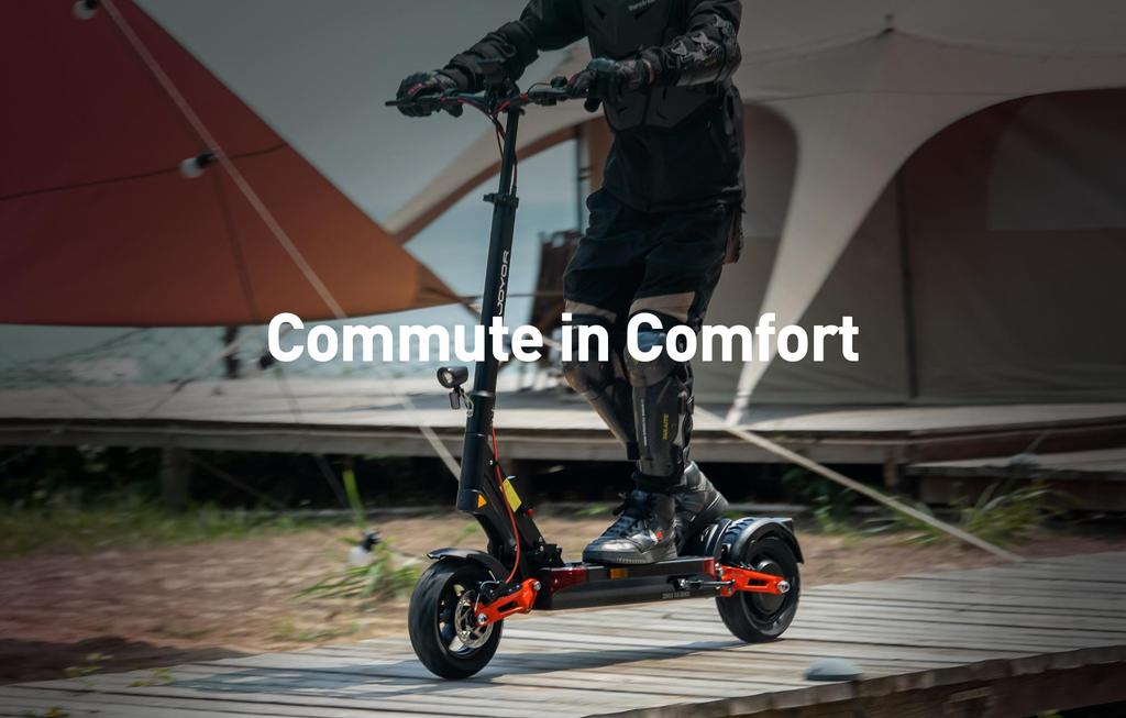 JOYOR T6 48V 18Ah Foldable Electric Scooter, 600W Motor, 70km Range, 25km/h, Off-Road Tires, Hydraulic Suspension for Adults Commuting