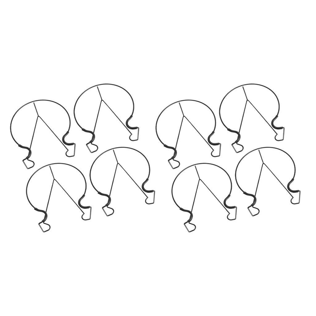 8pcs Railing Plant Pot Holder Iron Rack Floating Garden Flower Pot Stand Baskets Shelf for Outdoor
