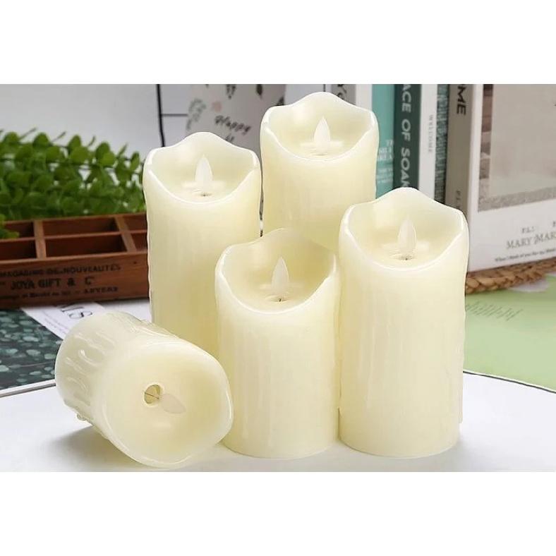 USB Rechargeable Pillar RGB Candle light Paraffin Wax Dancing wick w/18keys Multi-color Remote Home Party table Decoration