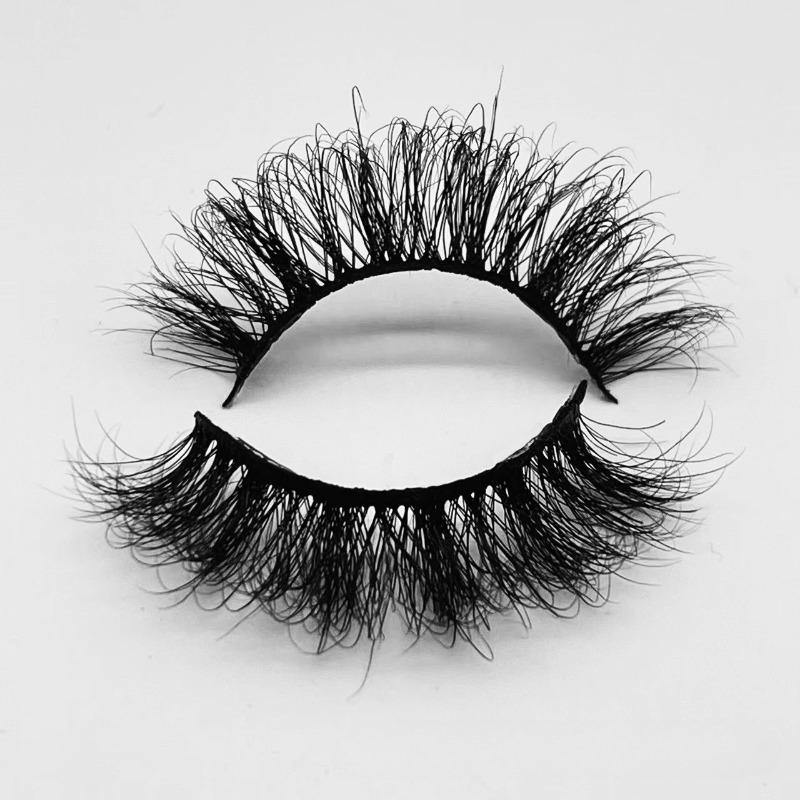 Die neuen 20MM Nerz Russische gekräuselte künstliche Wimpern, Europäische und Amerikanische Wimpern sind dick, gekräuselt und unordentlich, und gebratene Wimpern.