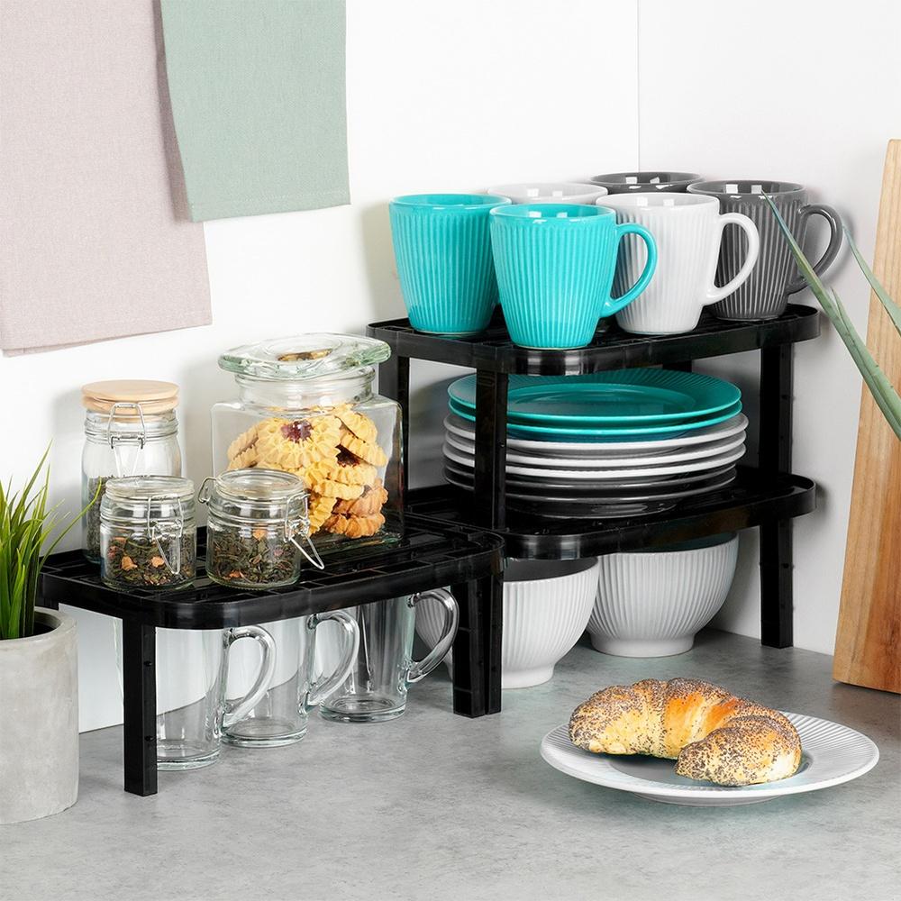 Black Kitchen Shelf 31x22x14.5 / 11.5 Cm 3 Pcs.