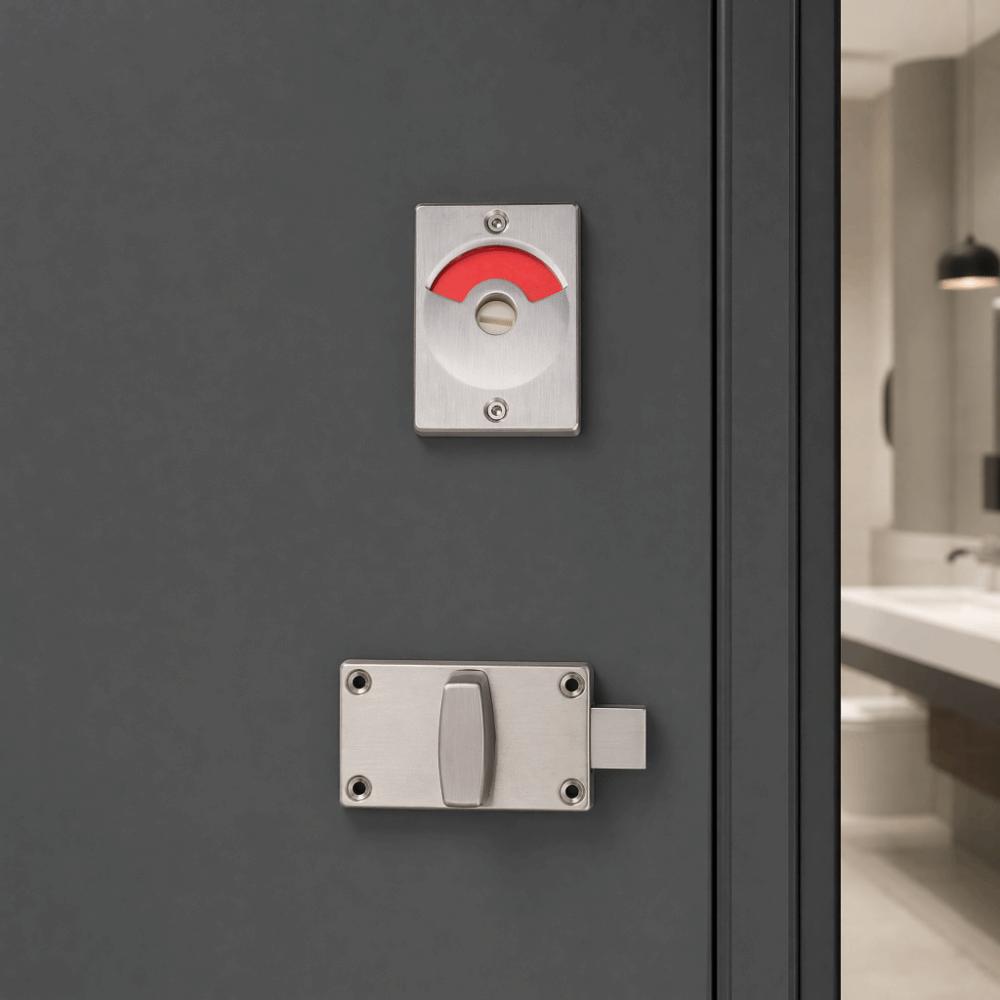 Durable Privacy Door Lock Stainless Steel Door Bolt Latch Door Indicator Lock  Public Restroom