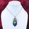 Rainbow Solar Quartz Druzy Pendant Copper Wire Wrapped Pendant Handmade Jewelry Gemstone Pendant Unique Copper Design Jewelry Wedding Gifts