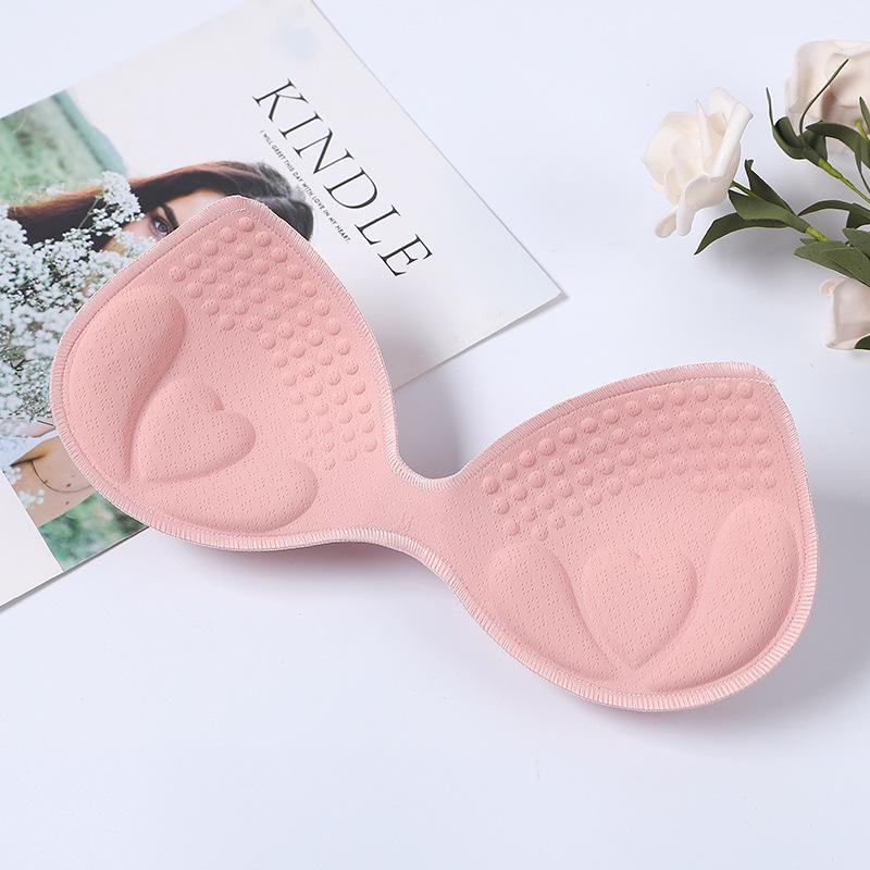 4cm Latex Breast Pads U-Shaped Underwear Vest with Sponge Inserts - Breathable Women's Bra