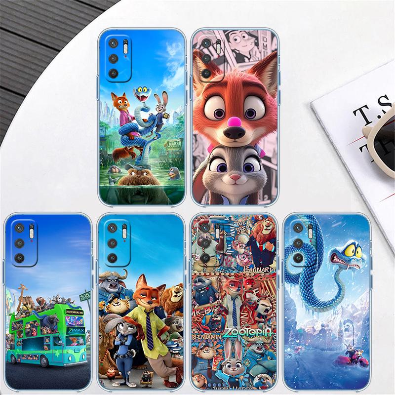 Zootopia Disney Transparent Phone Case for Motorola Moto G7 G8 G9 G84 G85 G73 G24 G15 Z2 Play Power Plus