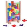 Wooden Tetris Puzzle Toy Game, 3D Wooden Montessori Puzzle Toy, Math Building Blocks, for Adults and Children, Party, Tabletop Gift (Acrylic)