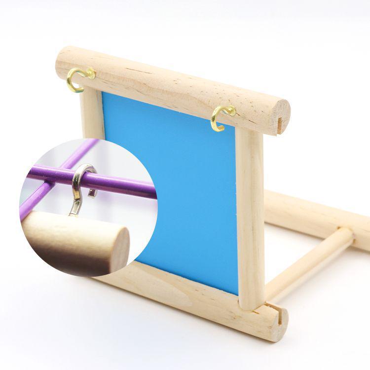 Parrot Perch & Mirror Toy Set for Balcony - Bird Platform & Toy Supplies