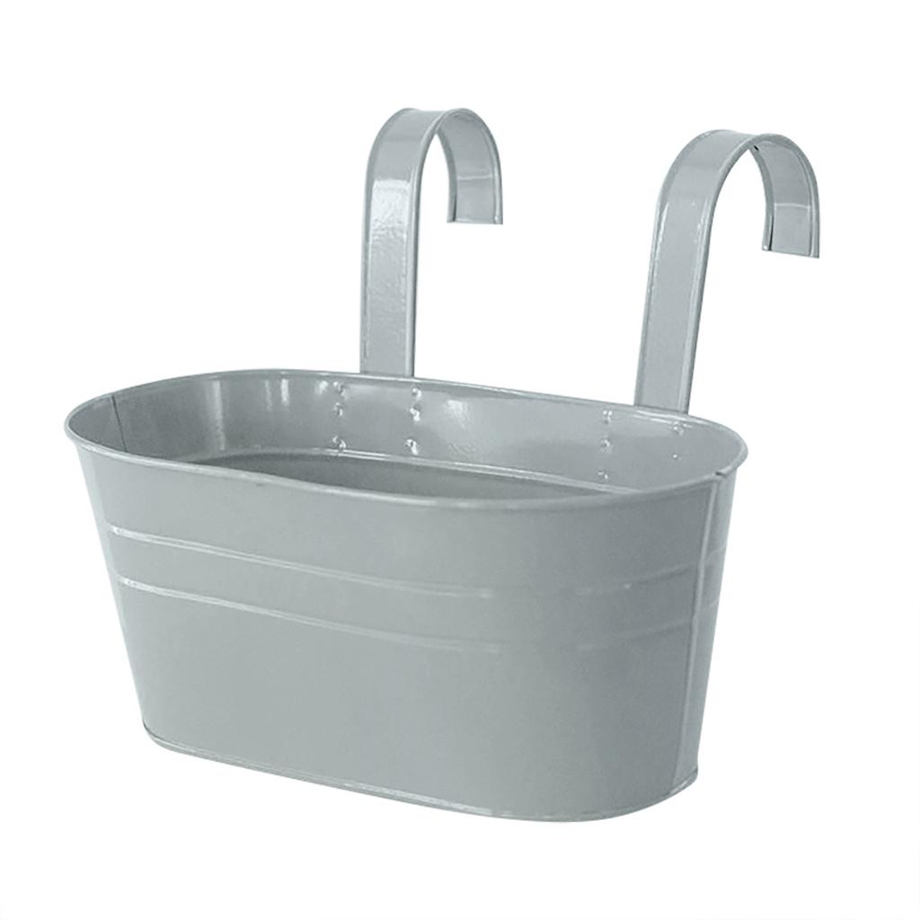 Ghiveci cu cârlig detașabil, găleată ovală cu cârlig dublu, ghiveci cu găleată din tablă