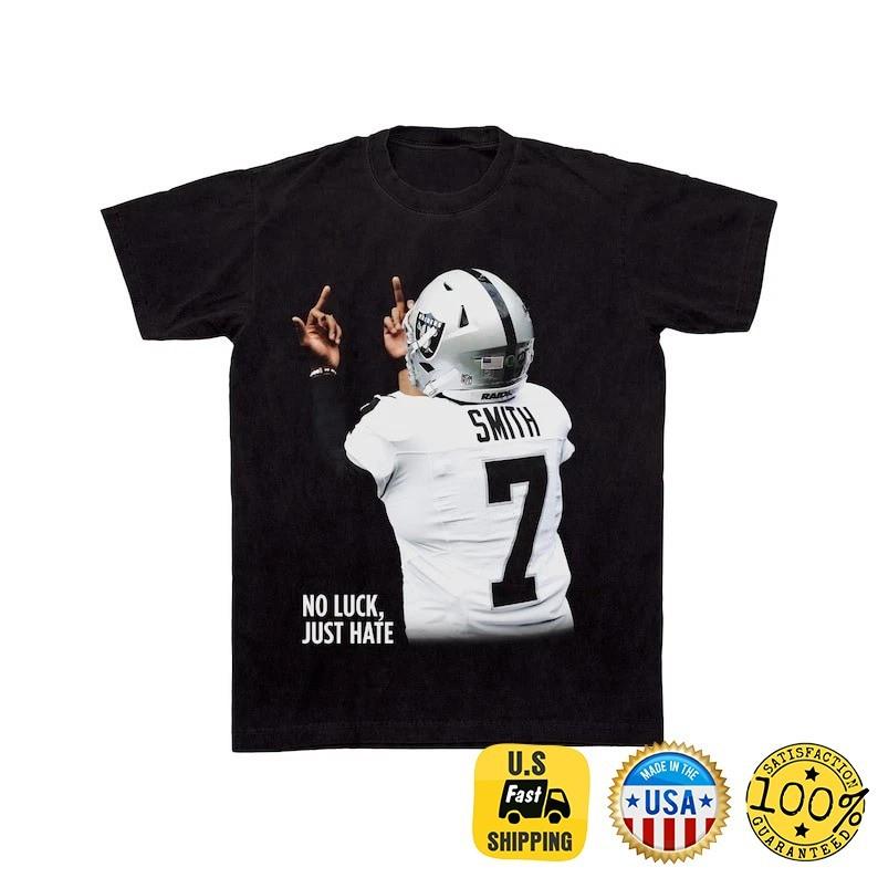 Geno Smith No Luck Just Hate T-Shirt, Sport fan Gift Unisex T-Shirt XXL