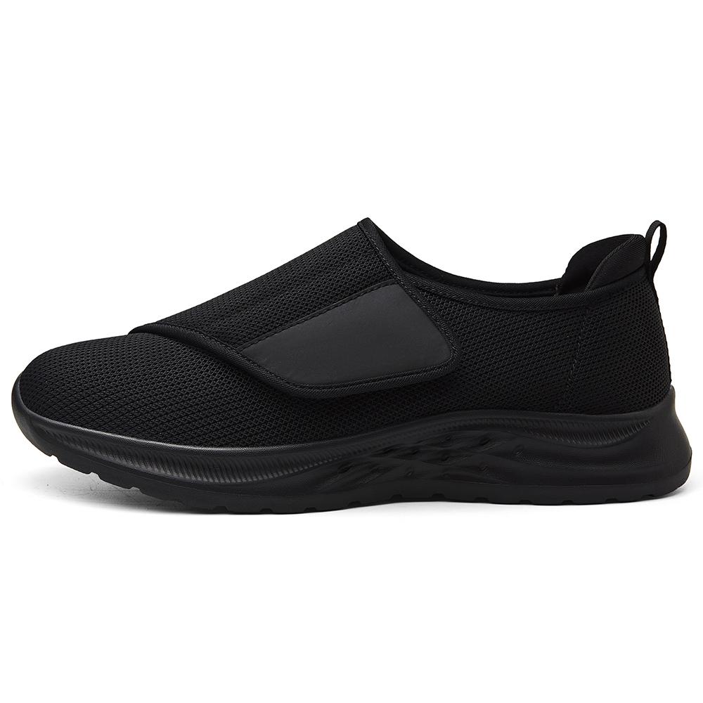 

Men Women s Wide Head Shoes with EVA Sole Soft Tennis Shoes for MiddleAged and Elderly Individuals with Magic Patch Open 35 чёрный