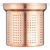 PEARL METAL Dish Drainer, 13.5cm, with Drain, Pure Copper, Made In Japan, Antibacterial, Aqua Splash H-9168