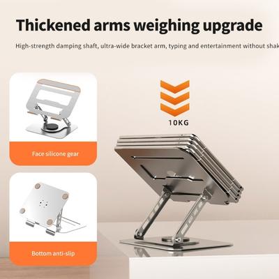 Tablet-Halter Ständer 360 Grad drehbar Tragbar Faltbar Schreibtischhalterung Halterung für Tablet Laptop Schreibtischhalter