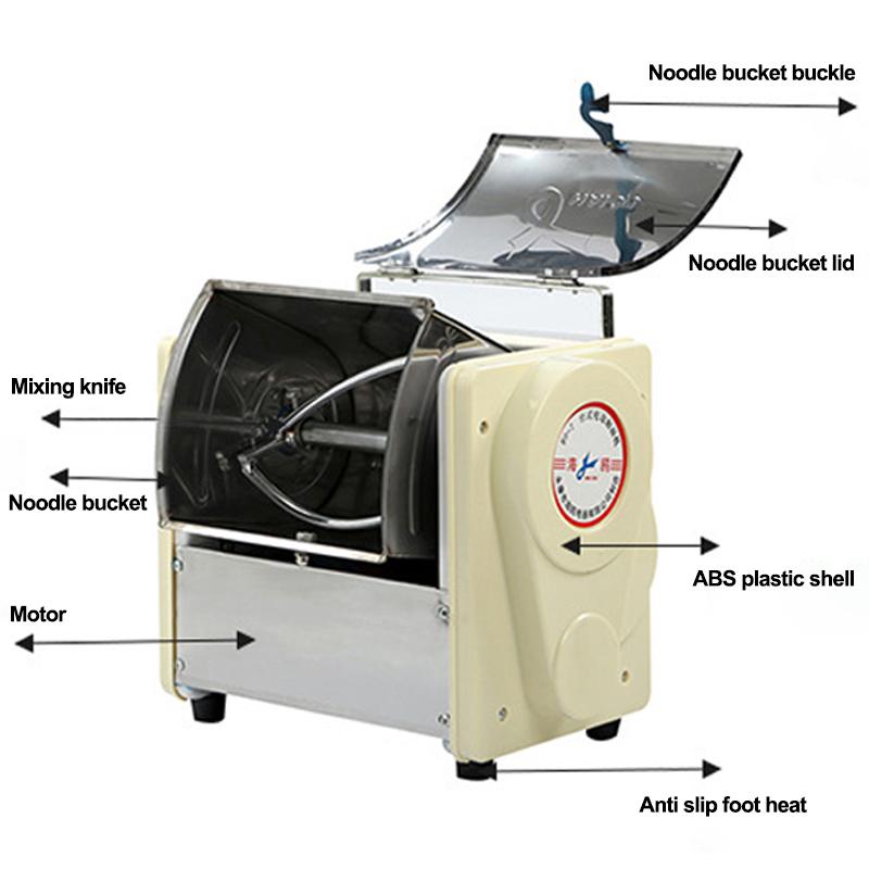 220V Electric Stand Professional Dough Mixer 2kg Household Commercial Mixer Beater Bread Multi-function Mixer Home Appliance