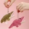 Soft Dinosaur Plush Keychain Plush Stuffed Crocodile Bag Pendant Triceratops Keyring  Girls
