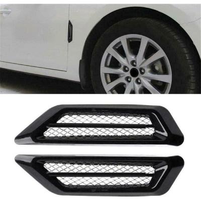 Garde-boue de voiture Prise d'air de garde-boue Auto Flow Vent Grille d'admission d'air Filet à air Autocollant latéral pour capot de porte pour la plupart des modèles de voitures berlines, SUV et camions