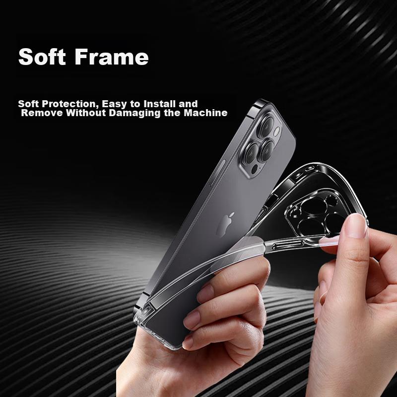 IPhone 16 Pro Max Case, Ultra-Thin Shockproof Soft, Transparent Full Protection Cover with Camera Lens Protection, Simple Design And Wome