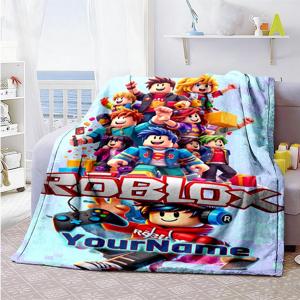 Roblox 306 Customize Your Name Blanket Lightweight Customizable Blanket Ultra-Soft for Bedding Couch Seaside Office Ideal for All Seasons