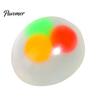 Calming Sensory Toy 3Pcs Clear Stress Ball for Anxiety Relief, Squeeze with Colorful Beads Inside, Reduction Transparent Fidget Toys