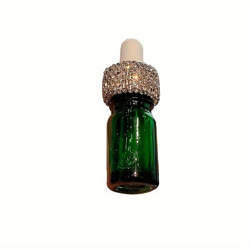 Elegant Diamond-Studded Glass Dropper Bottle - Portable, Multifunctional Essence & Perfume Container