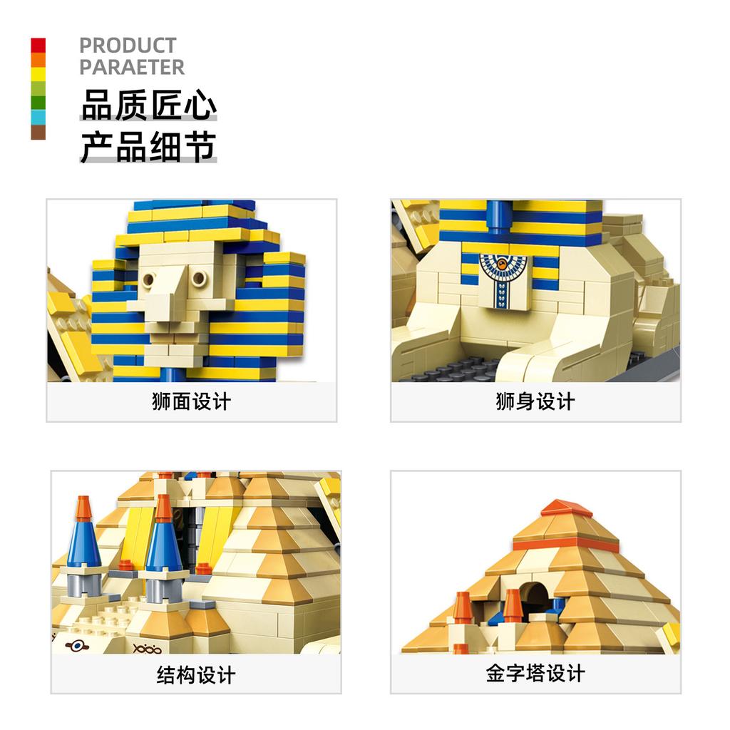Premium-Quality 4210 Premium-Quality Giza First-Class Pyramids First-Class Landmark Construction-Set-Set First-Class Educational Building-Set