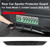 For Tesla Model Y Juniper Launch 2025 2026 Rear Car Spoiler Protector Guard Carbon Accessories Fiber Pattern ABS Air Knife Cover
