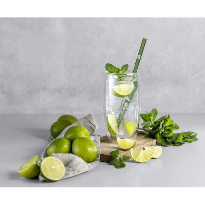 Pailles en Verre - ZWILLING - Sorrento - 4 Pièces - 23 cm - Verre Borosilicate