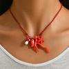 Modern Coral Ceramic Jewelry Necklace Adjustable Clavicle Chain Comfortable Wear Jewelry for Daily Use or Celebrations