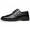 2025 Men's Casual British Style Leather Office Shoes - Spring Formal, Soft Low-Top Lace-Up