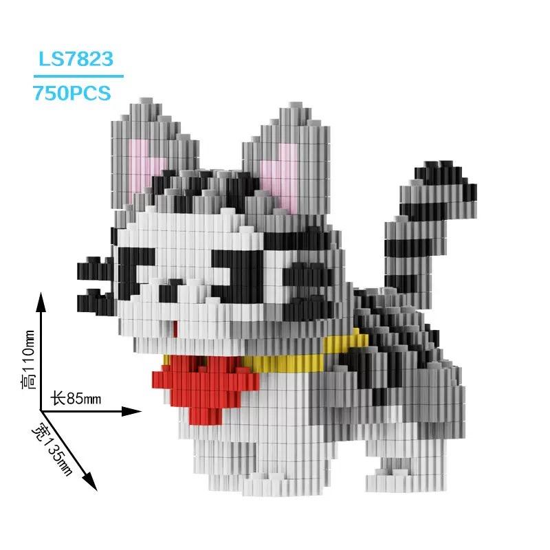 2025 New 10000+pcs Orange Cat Building Blocks Toy Desktop Decoration Children's Adult Toys Birthday Gift Creative Collection