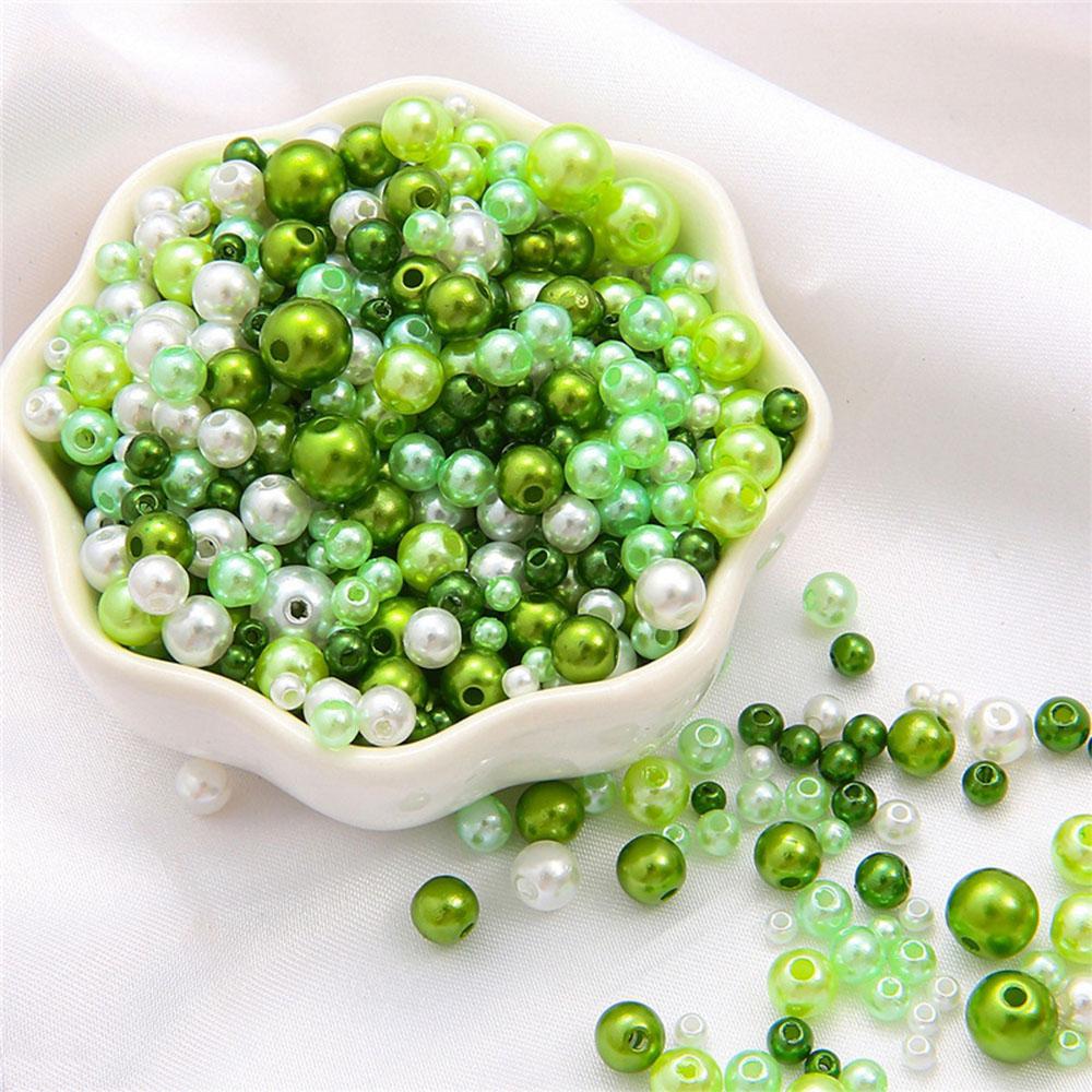 150pcs Acrylic Beads ABS Imitation Pearl Loose Round DIY Beads for Jewelry Making Bracelet Chain Trims DIY Crafting Scrapbooking