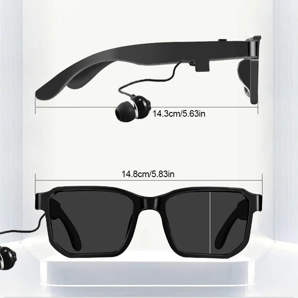 Smart Glasses Headset Wireless 5.1 Bluetooth Sunglasses Outdoor Sport Earphone Calling Music Anti-Blue Eyeglasses Headphones