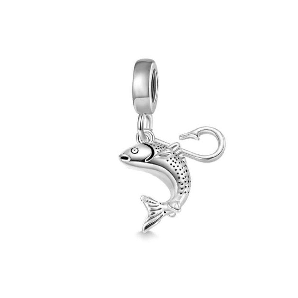 Copper Cute Cat Fish Cross Star Dog Dangle Beads Fit Original Charms Bracelets Diy Bead Women Jewelry Making