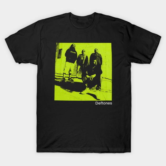 

Men Black Print T-shirt Deftones No-Cut Transfer Paper Print Cotton Tshirt 3XL чорний