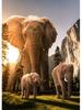 Wildlife Elephant Family Posters Canvas Painting Animal Father Mother Baby Love Wall Art Picture For Modern Room Home Decoration
