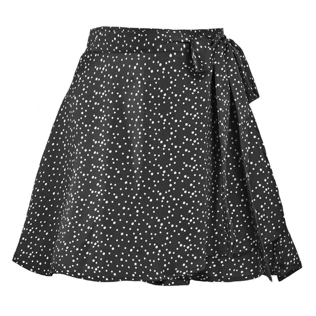 Solid Color Skirt High Waist Fashionable One Piece Lace Up Short Skirt Chiffon Satin Wrapped Mini Skirt