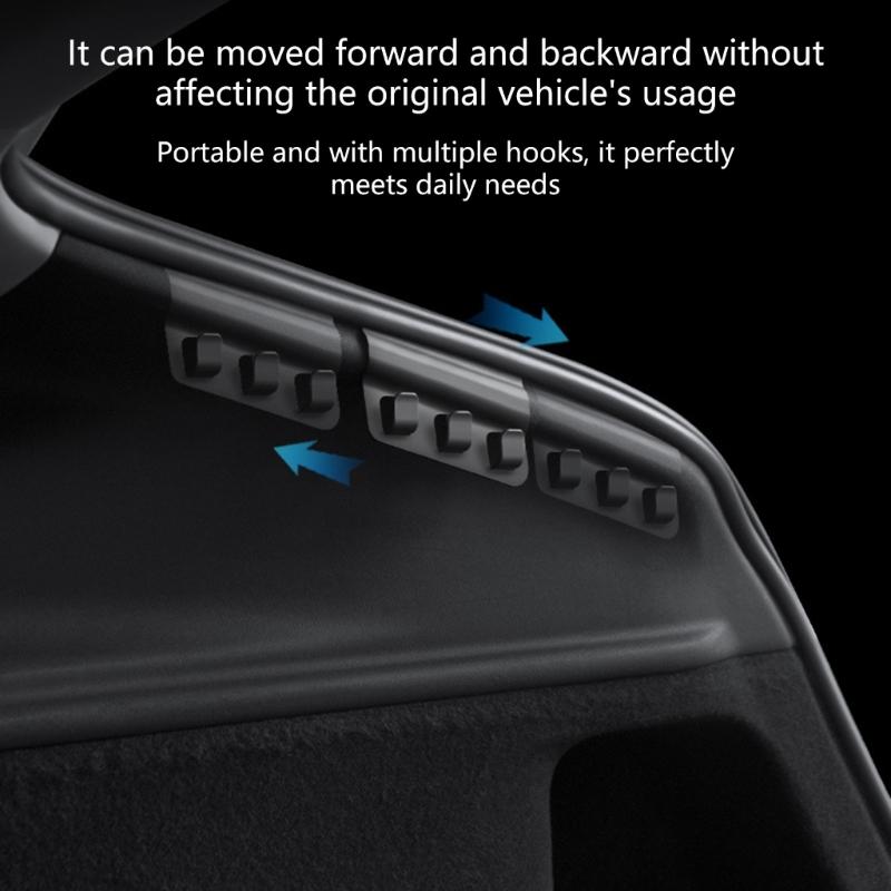 Pack of 2 Adjustable Removable Vehicle Trunk Hooks Easy Mounting for Hanging Grocery Bags and Clothes Practical Design